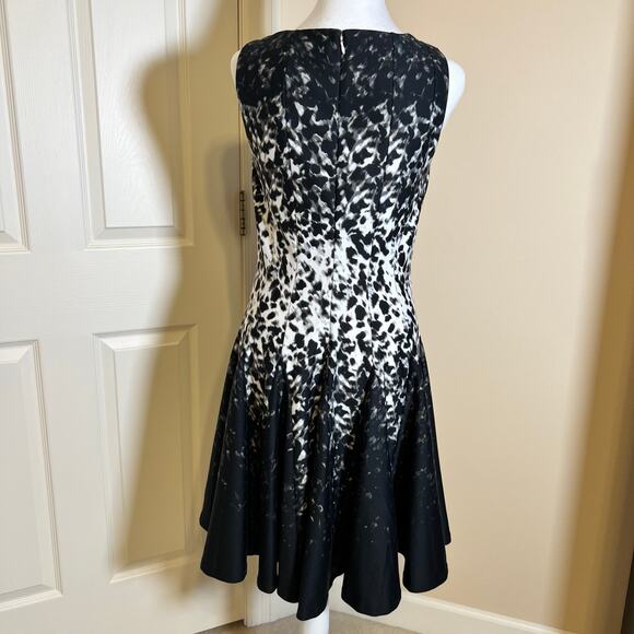 Eliza J Monochrome Abstract Midi Dress - Picture 4 of 11